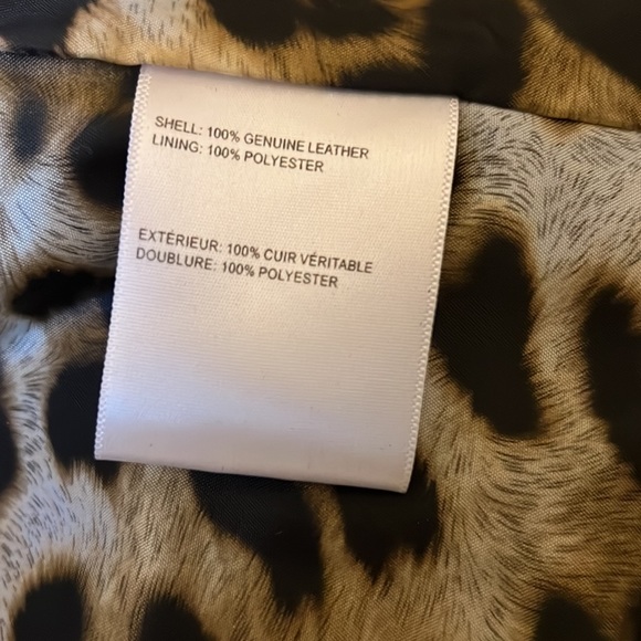 Laundry by Shelli Segal, authentic brown leather motorcycle jacket. - Picture 5 of 5